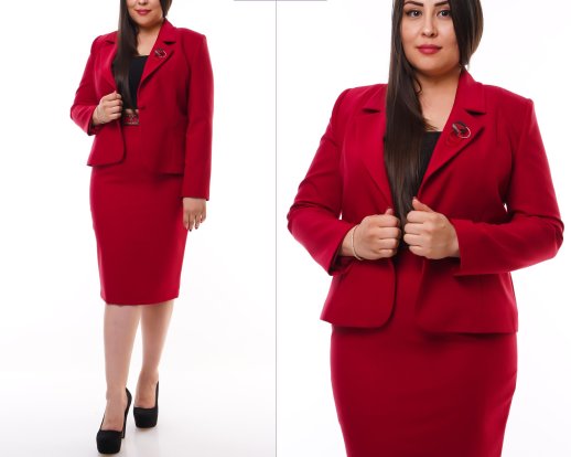 SHORT CROP JACKET AND MATCHING PENCIL SKIRT