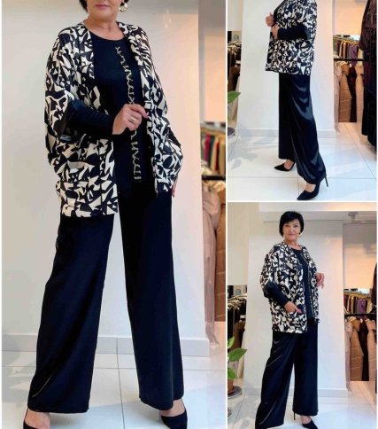 PATTERN JACKET WITH MATCHING TOP AND PANTS