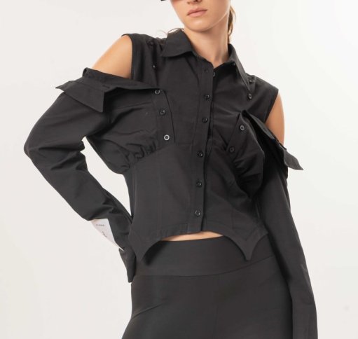 CUTOUT SHOULDER BLOUSE