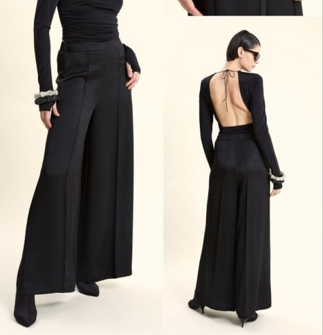 PALAZZO SEAMED FLARED PANT