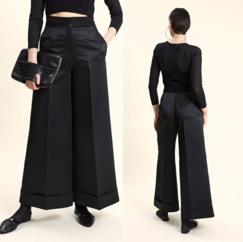 CUFFED FLARED PANT