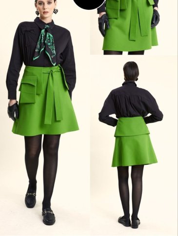 MINI FLARED CARGO STYLE SKIRT
