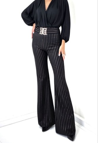 PINSTRIPE FLARED PANTSUIT