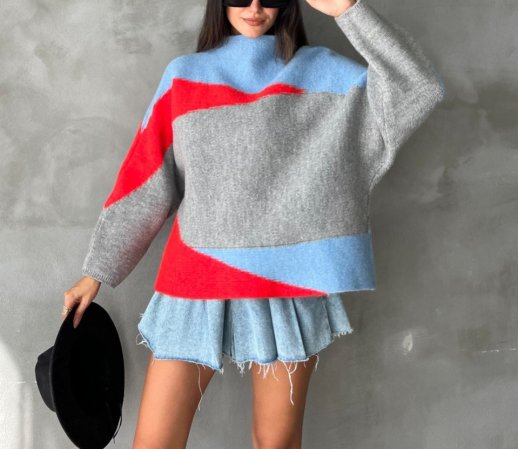 ANGLE COLOR DESIGN ALPAKA WOOL SWEATER