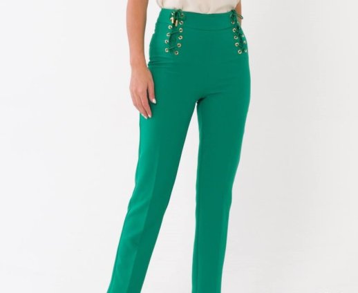 SLIM FIT SIDE LACEUP PANTS