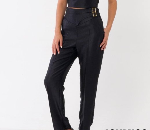 V DESIGN PANT FRONT WITH SIDE BELT BUCKLE