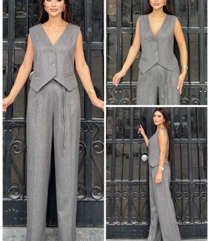 WAISTCOAT VEST WITH SLIT POCKET FRONT
