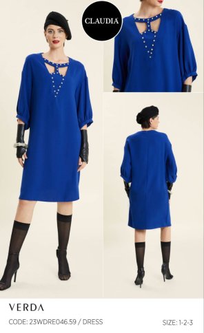 SHIFT DRESS WITH CUTOUT SEQUIN V NECKLINE