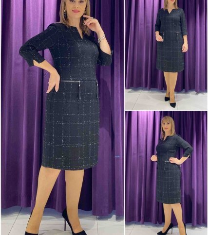 SLIT FRONT DRESS WITH ZIPPER POCKET DETAIL