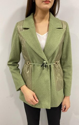 DRAWSTING JACKET WITH QUILTED DETAILS