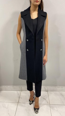 TWO COLOR DOUBLE BREASTED VEST